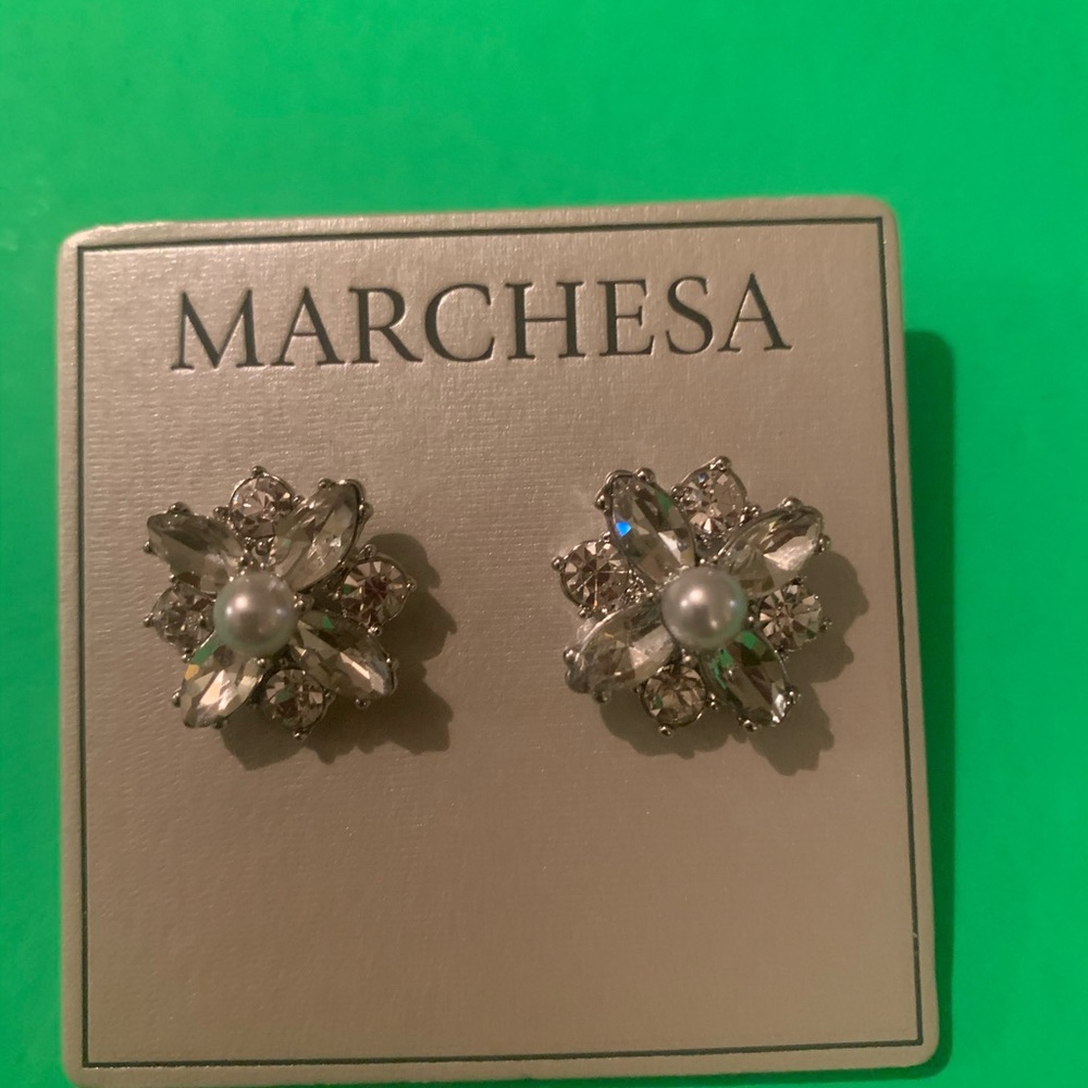 1 pair Marchesa Floral Earrings